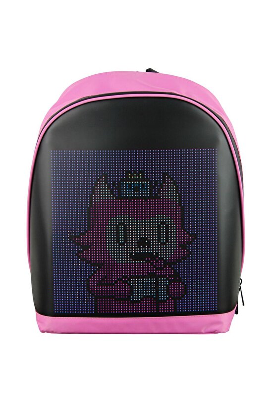 Led Ekranlı Motorsiklet Çantası Bluetooth APP Kontrollü Okul Sırt Çantası Gift Yazı Resim Pixell