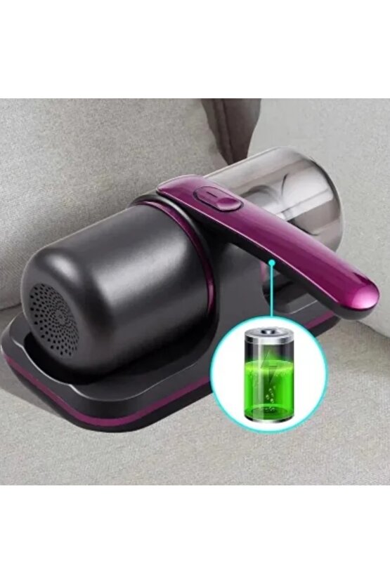 ŞARJLI YATAK SÜPÜRGESİ 100W KABLOSUZ TOZ TOPLAMA UV IŞIKLI AKAR TEMİZLEME CİHAZI
