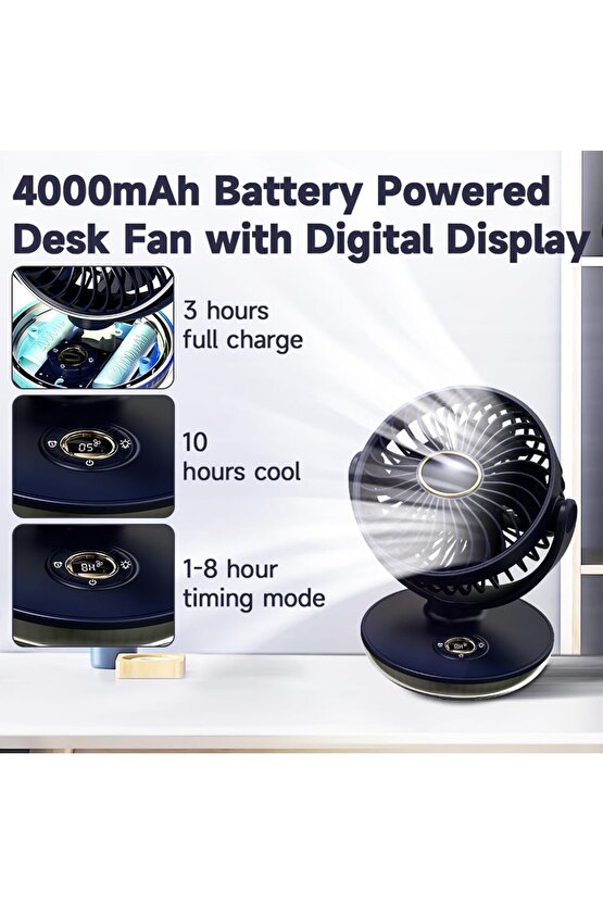 ŞARJLI MASAÜSTÜ MİNİ KLİMA SERİNLETİCİ FAN RGB LED IŞIKLI VANTİLATÖR ASKILI FAN