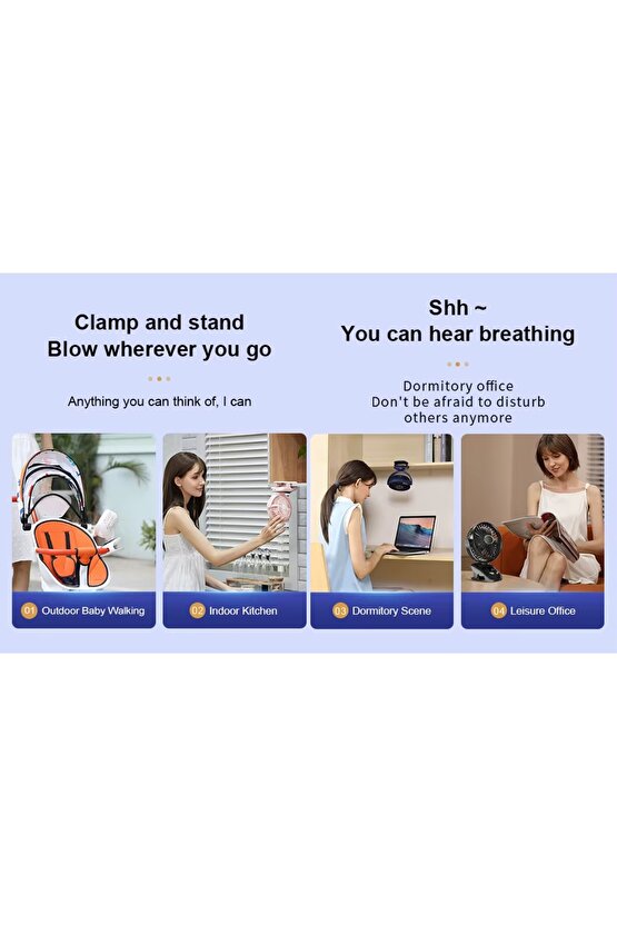 MANDALLI ŞARJLI FAN MİNİ KLİMA VANTİLATÖR EV ARAÇ BEBEK ARABASI LED EKRANLI SERİNLETİCİ FAN