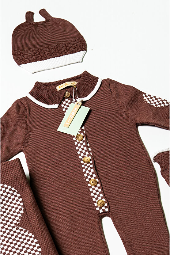 Yeni Doğan 5li Örme Triko Tulum Set