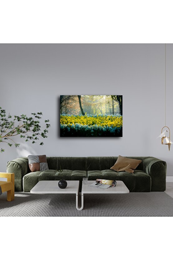 Nergis Bahçesi Cam Tablo