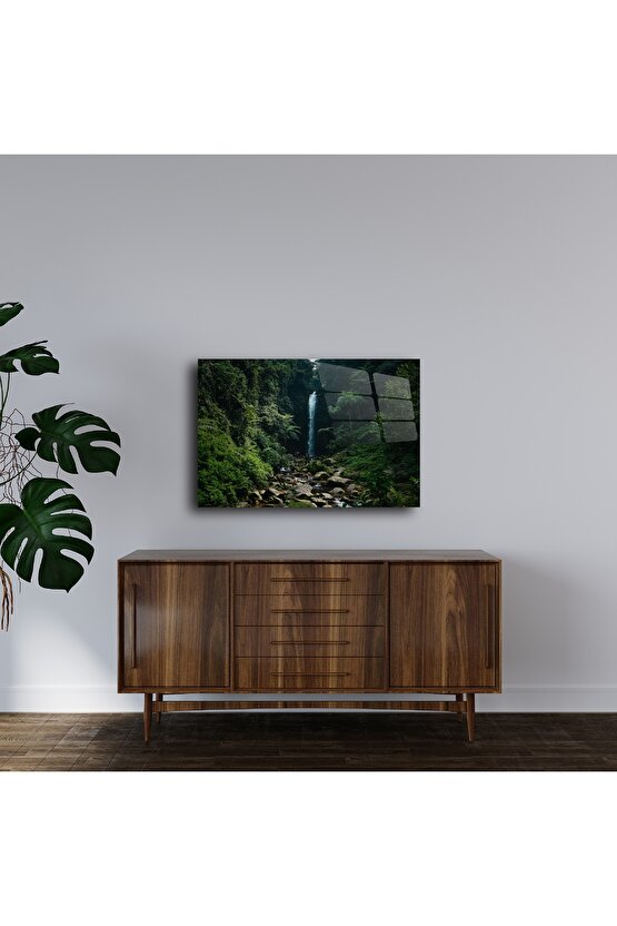 Lüks Doğa Manzaralı Cam Tablo