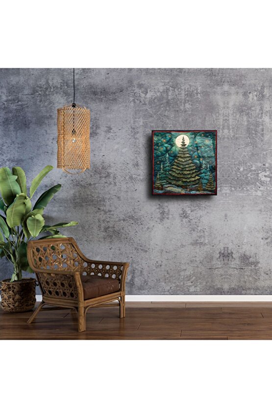 Sıcak Çam Ağacı Ay Işığı Sanatı