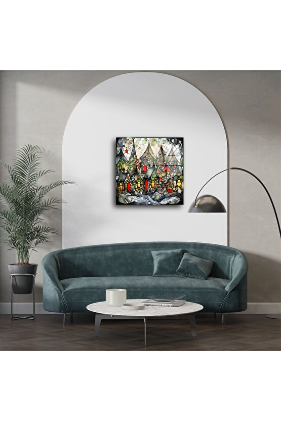 Masalsı Köy Temalı Cam Tablo