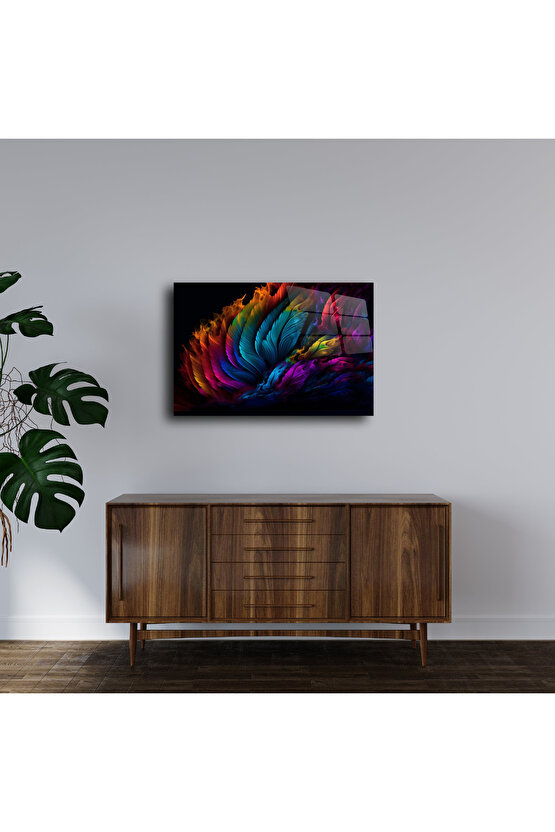 Karışık Desenler Cam Tablo Duvar Dekoru 16