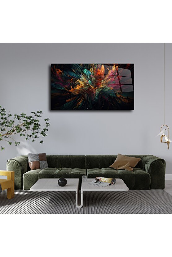 Karışık Desen Cam Tablo Duvar Dekoru 2