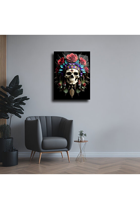 Kuru Kafa Görseli Cam Tablo Duvar Dekoru 1