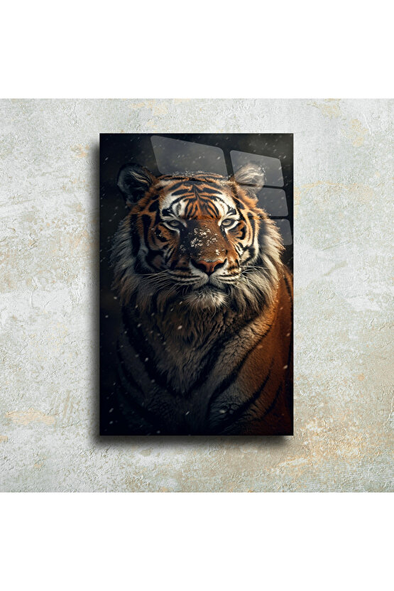 Kaplan Görseli Cam Tablo Duvar Dekoru 3