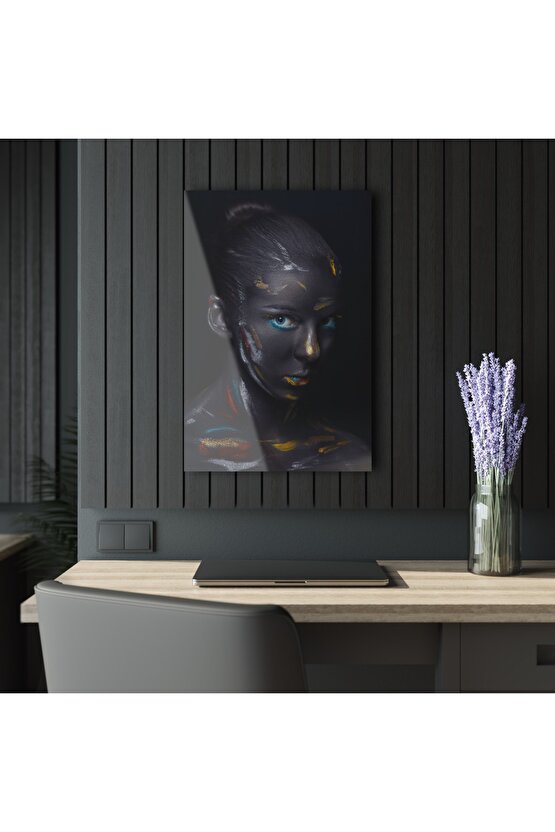 Kadın Model Cam Tablo Duvar Dekoru 11