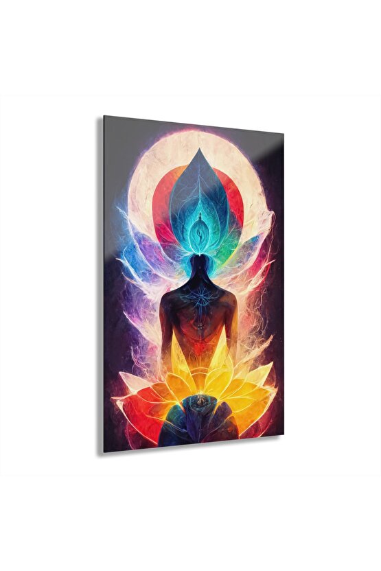 Meditasyon Cam Tablo Duvar Dekoru