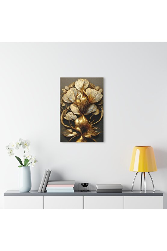 Renkli Çiçekler Cam Tablo Duvar Dekoru 9