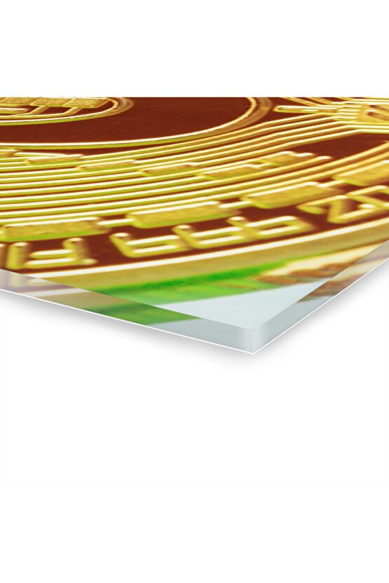 Bitcoin Kripto BTC Crypto Para 4 Cam Tablo Duvar Dekoru