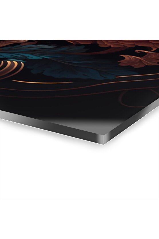 3D Boyutlu Çiçek Cam Tablo Duvar Dekoru