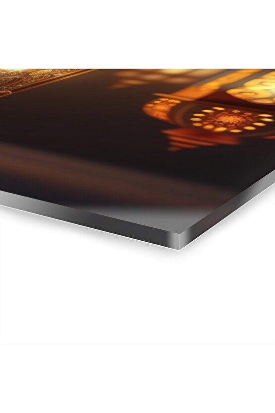 Ramazan Kandilleri İslam Cam Tablo Duvar Dekoru