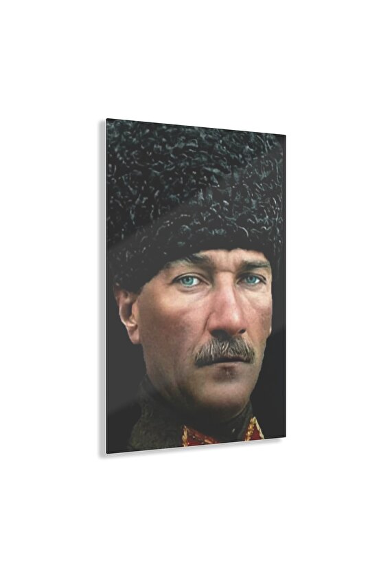 Atatürk Model 7 Cam Tablo Duvar Dekoru