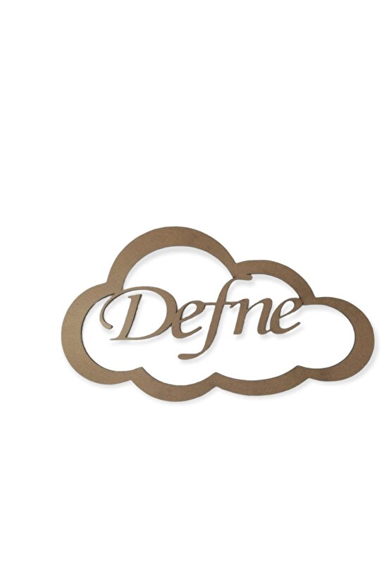 Bulut Figürlü 3 Mm Ham Mdf Isimli Kasnak 30 Cm