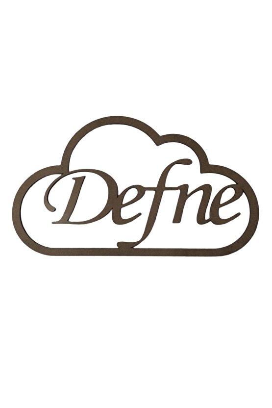 Altı Düz Bulut Figürlü 3 Mm Ham Mdf Isimli Kasnak 30 Cm