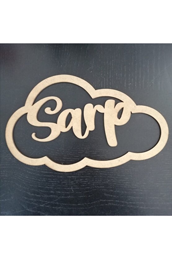 3 Mm Ham Mdf Bulut Ahşap Makrome Isimlik