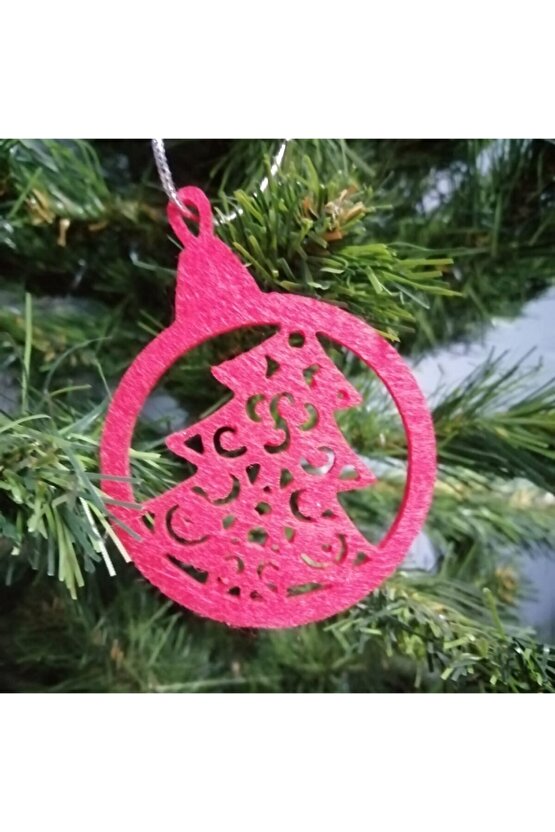 Keçe Yılbaşı Ağacı Süsü 6lı 3mm 7,5x7,5