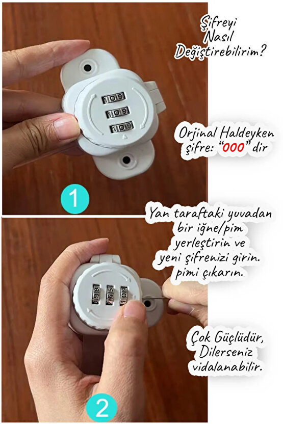 Şeffaf Numaratör Şifreli Çok Amaçlı Esnek Dolap ve Çekmece Kilidi