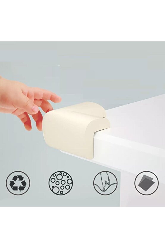 4lü Jumbo V Tipi Beyaz Köşe Koruyucu