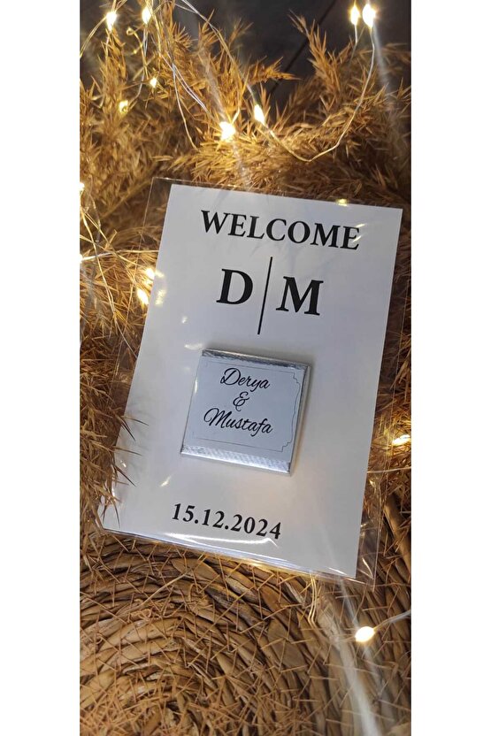 BİRGÜLCE 16 Adet Söz Nişan Nikah Hediyelik Anı Kartlı Madlen Çikolata