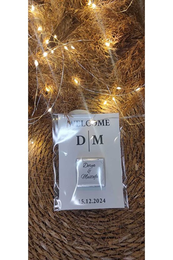 BİRGÜLCE 16 Adet Söz Nişan Nikah Hediyelik Anı Kartlı Madlen Çikolata