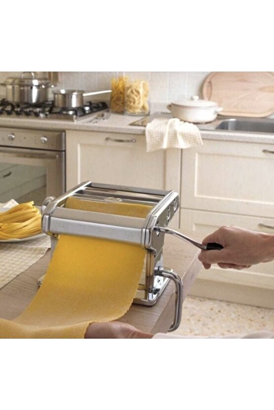 Titania İtalya Gold Imperial 2 Kesicili Manuel 180 mm Erişte Makarna Yapma Makinesi