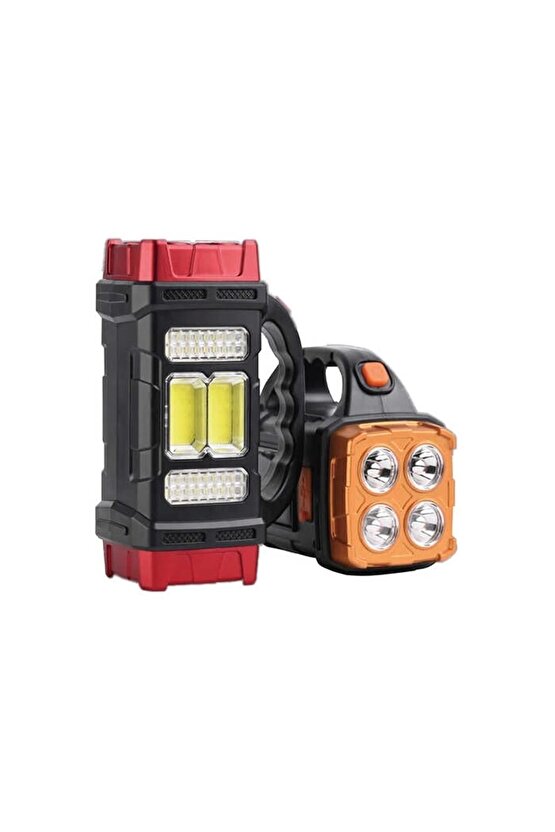 Güneş Enerjili Solar Şarjlı 25w Aydınlatma Cihazı 4 Kamp El Feneri Masa Lambası Işıldak