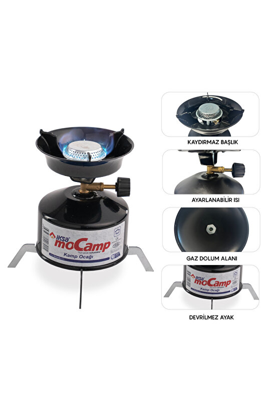 Mocamp Kamp Ocağı 2025 Model, 1 Tüp Gaz Hediyeli - Yeni Tasarım Siboplu