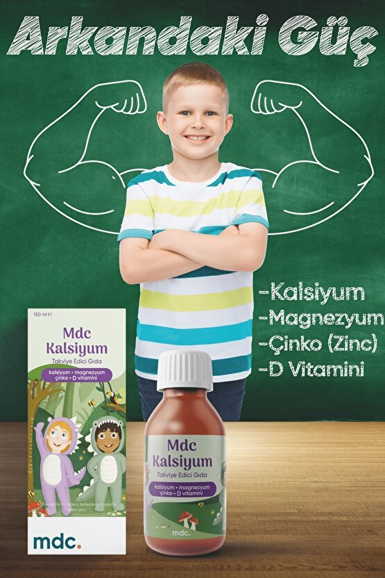 Kalsiyum Magnezyum Çinko Vitamin D 150 ml