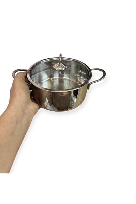 16 Cm Çapında Paslanmaz Çelik Tabansız Tencere