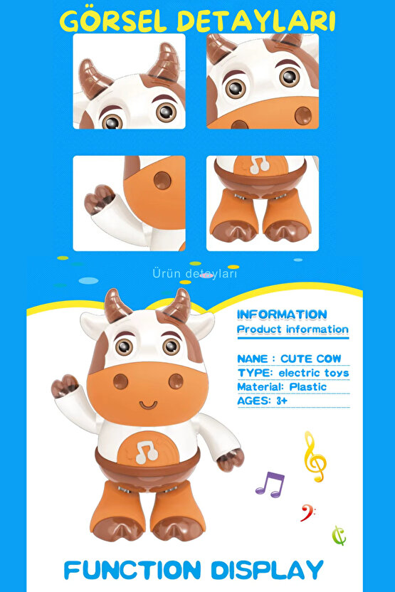 Oyuncak Robot Hayvanlar Müzikli Sesli Işıklı Dans Eden Erken Eğitim Oyuncağı