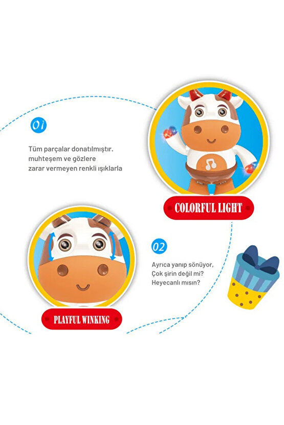 Oyuncak Robot Hayvanlar Müzikli Sesli Işıklı Dans Eden Erken Eğitim Oyuncağı