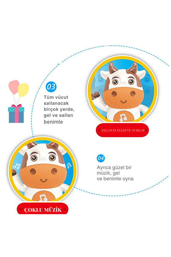 Oyuncak Robot Hayvanlar Müzikli Sesli Işıklı Dans Eden Erken Eğitim Oyuncağı