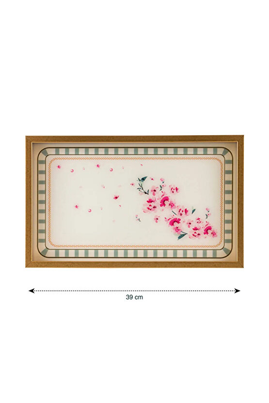 LCW HOME Karişik Çiçek Baskılı Dekoratif Tepsi 39 cm T T