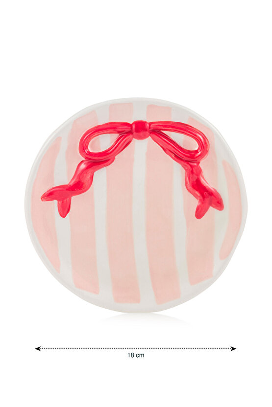 LCW HOME Karışık Fiyonk Figürlü Seramik Pasta Tabağı 18 Cm