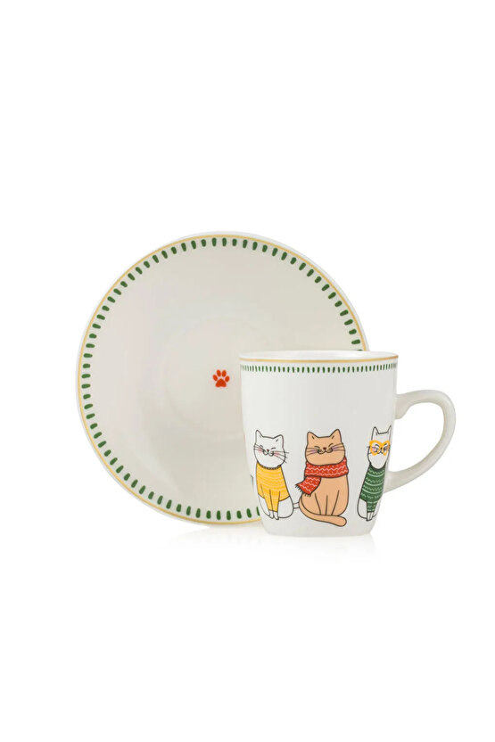 LCW HOME Karışık Baskılı 6 Kişilik Porselen Kahve Fincan Takımı 90 Ml