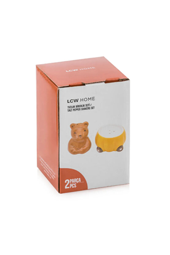 LCW HOME Karişik Ayıcık Figürlü Seramik Tuzluk Ve Biberlik