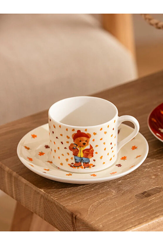 LCW HOME Karışık Ayı Teddy Baskılı 2 Kişilik Kahve Fincan Takımı 90 Ml