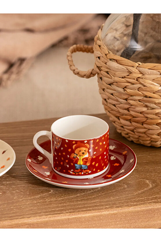 LCW HOME Karışık Ayı Teddy Baskılı 2 Kişilik Kahve Fincan Takımı 90 Ml