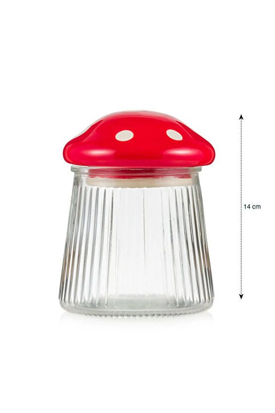 LCW HOME Renksiz Mantar Figürlü Saklama Kabı 14 Cm