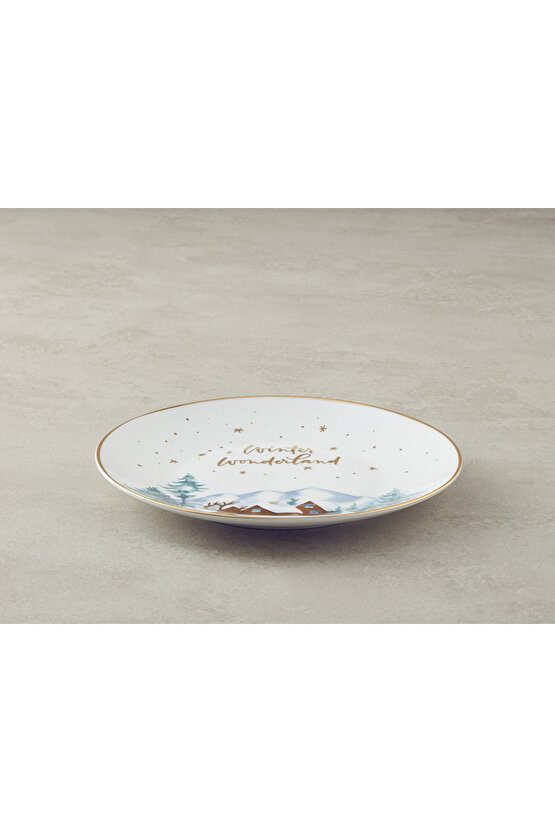 Winter Wonderland New Bone China Pasta Tabağı Gold