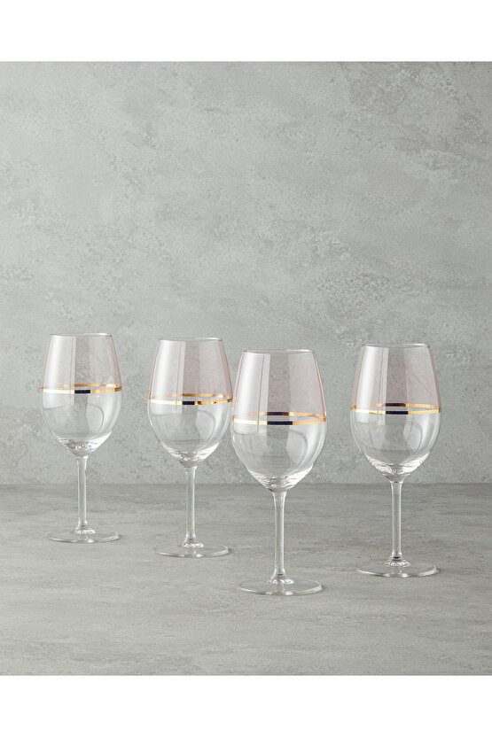 Fiore Cam 4lü Kadeh 540 Ml Açık Pembe