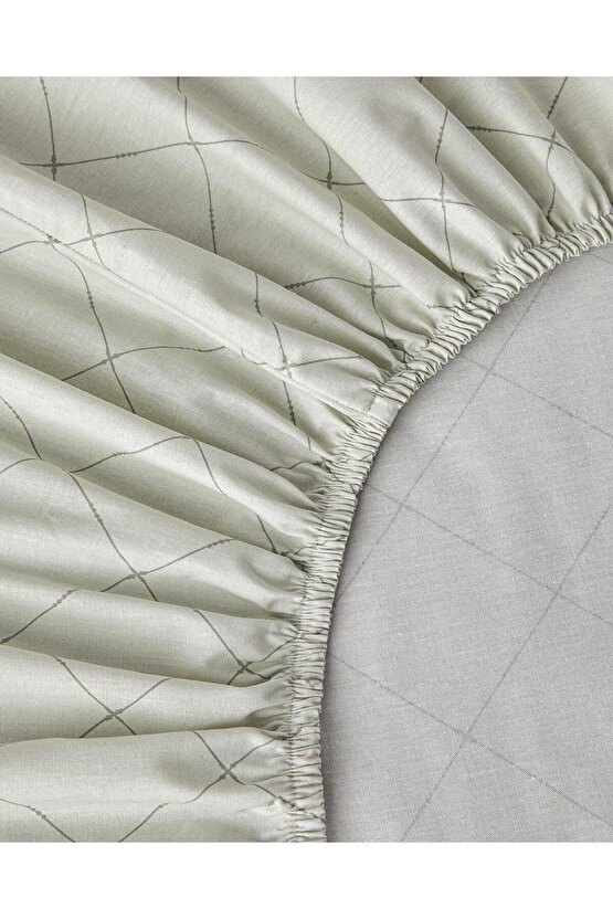 Pear Garden Baskılı Çift Kişilik King Size Pike Takımı 200x220 cm Yeşil