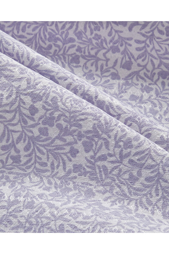 Timeless Garden Baskılı Tek Kişilik Pike Lila