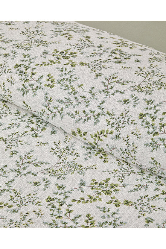 Natur Baskılı Tek Kişilik Pike Takımı 150x220 Cm Yeşil