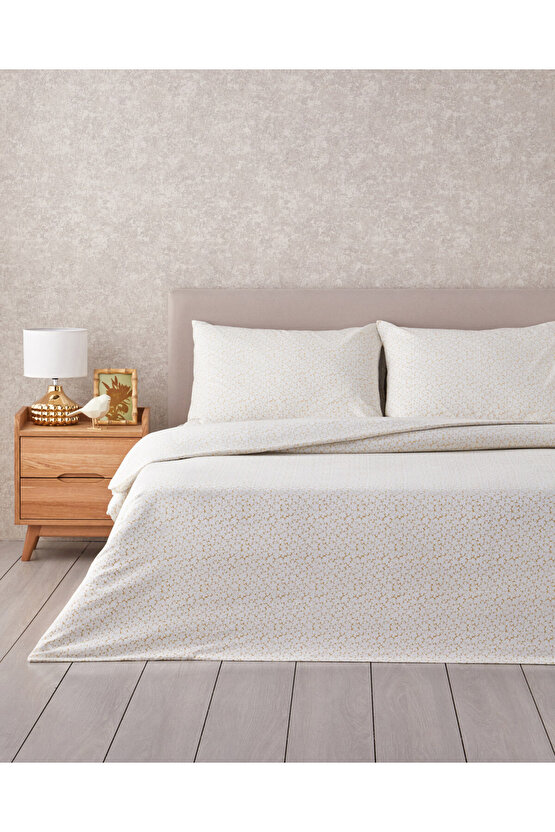 Sweet Violet Kolay Ütülenir Çift Kişilik Nevresim Takımı 200x220 cm Yağ Yeşili