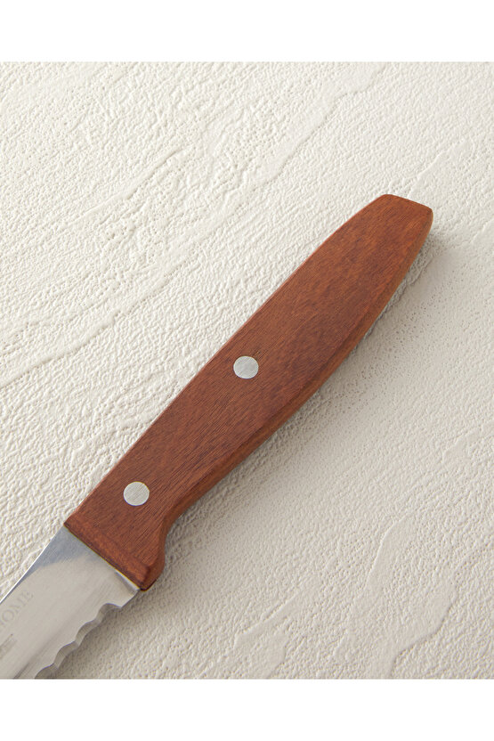 Steak Paslanmaz Çelik 2li Bıçak 19 cm Kahve